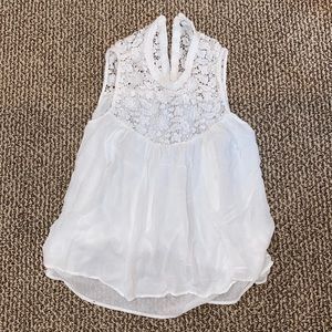 Zara trafuluc xs halter blouse lace button up